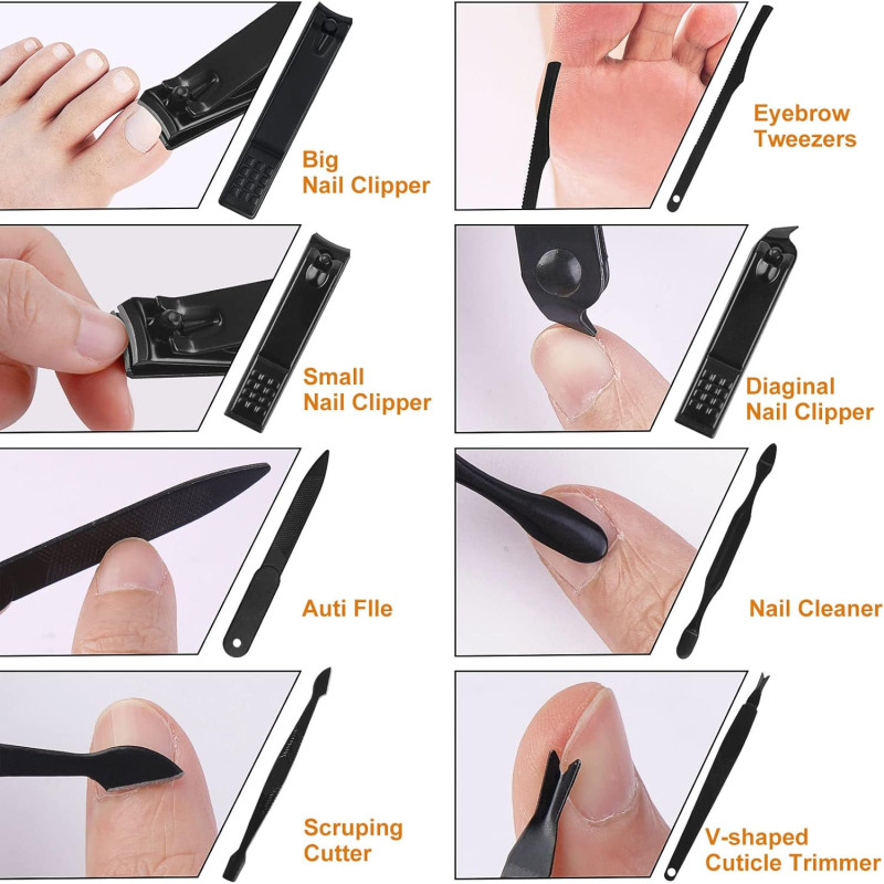 18-Piece Travel Manicure Kit – Complete Nail Grooming Set - Image 3