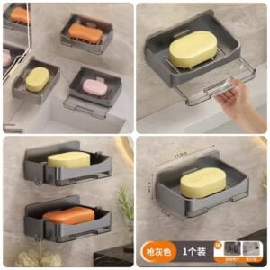 2-in-1 Drawer Soap Dish with Drain Tray – Premium Holder