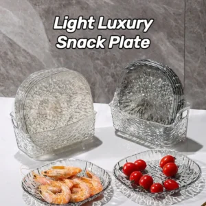 Alternative view of 8Pcs Glacier Plate Set – Elegant Textured Dinnerware for 2025