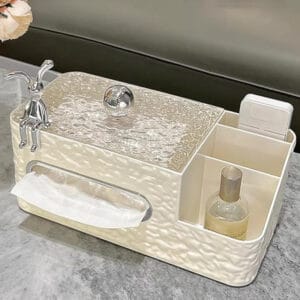 Alternative view of Bunny Tissue Box with Compartments