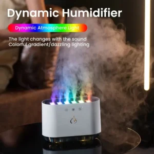 Dynamic Music-Controlled Humidifier – 3-in-1 Aromatherapy & LED Mist Device