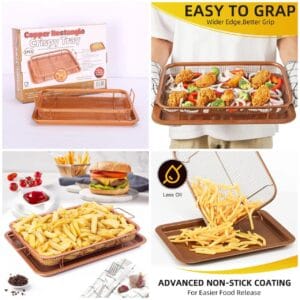 Crisper Golden Tray 360° | Premium Non-Stick Design