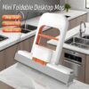 Mini Orange Microfiber Hand Mop – Compact 2-in-1 Cleaning Tool
