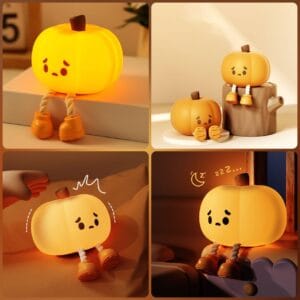 Rechargeable Silicon Pumpkin Lamp – 3-Mode Soft Glow Light 🎃
