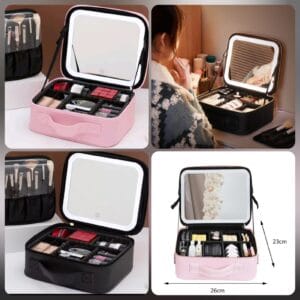 Smart LED Cosmetic Makeup Organizer – 3-in-1 Illuminated Storage Box | USB Rechargeable