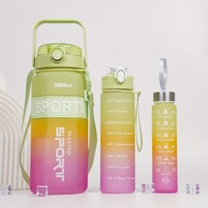 Alternative view of 3Pcs Premium 2000ML Sports Bottle Set – Durable BPA-Free Hydration