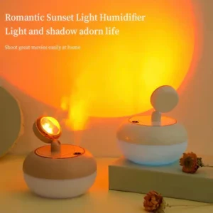 Alternative view of Sunset Night Light, 2 In 1 Mini Wireless Sunset Lamp, Air Humidifier Sunset Lamp