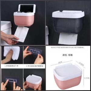 Premium Wall-Mounted Tissue Box – 2-in-1 Space-Saving, Stylish & Durable Design