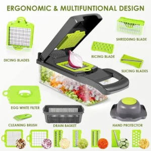 Alternative view of Premium 16-in-1 Vegetable Cutter – Big Size | Heavy-Duty Kitchen Tool 2025