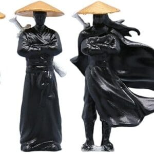 3pcs Mini Samurai Statue Set