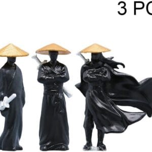 3pcs Mini Samurai Statue Set