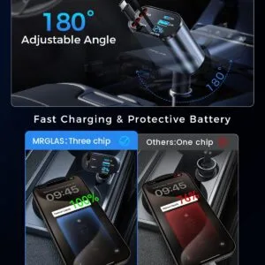 4-In-1 Retractable Car Mobile Fast Charger