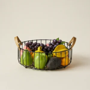 Alternative view of Binca Round Fruit Basket – Premium Quality Kitchen Countertop Fruit Organizer