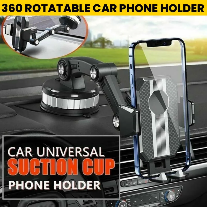 360° Car Mobile Holder with Ultra-Strong Suction Cup – Dashboard & Windshield Mount - Image 3