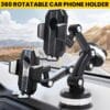 360° Car Mobile Holder with Ultra-Strong Suction Cup