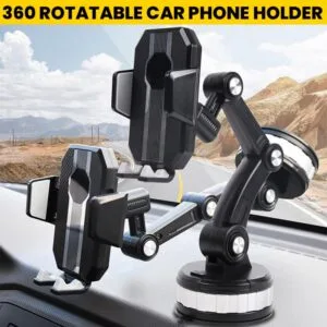360° Car Mobile Holder with Ultra-Strong Suction Cup