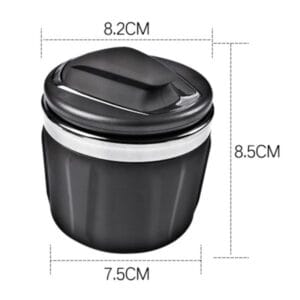 Alternative view of Ceramic Car Ashtray with LED Light H-Type – Smokeless, Odor-Blocking Ashtray for Car Interior