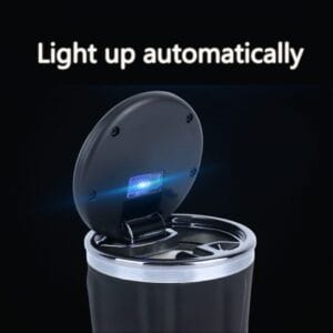 Ceramic Car Ashtray with LED Light H-Type
