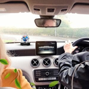 Alternative view of Solar Car Air Freshener – Rotating Globe Shape Solar-Powered Car Perfume for Fresh & Odor-Free Interior