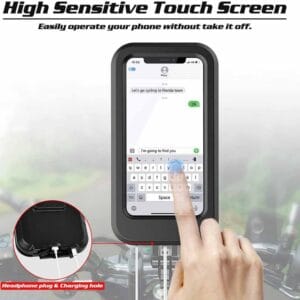 Alternative view of Waterproof Bike Phone Mount – 360° Handlebar Mobile Holder with Touch-Friendly Case for Bicycles & Motorbikes
