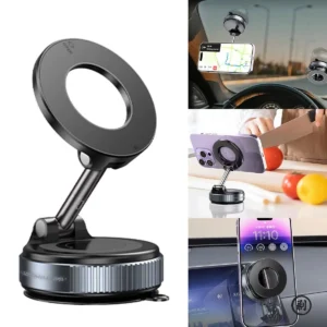 360° Magnetic Car Phone Holder with Strong Suction Base