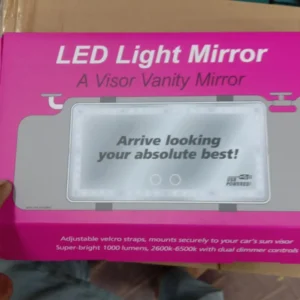 Car Sun Visor Mirror with 60 LED Lights, 3 Color Modes