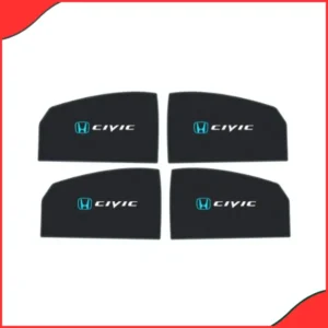 Honda Civic High Quality Sun Shade with Logo 4Pcs – Black – 2001-2005