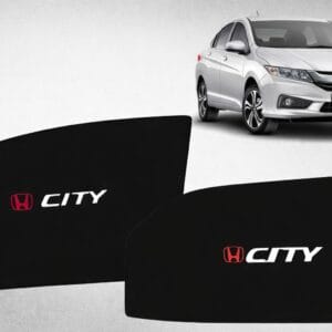 Alternative view of Honda City High Quality Sun Shade with Logo 4Pcs – Black – 2021-2024