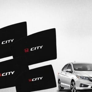Honda City High Quality Sun Shade with Logo 4Pcs – Black – 2021-2024
