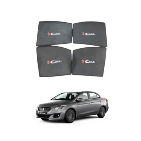 Suzuki Ciaz High Quality Sun Shade with Logo 4Pcs – Black – 2017-2019
