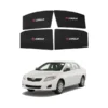 Toyota Corolla High Quality Sun Shade with Logo 4Pcs – Black – 2008-2012