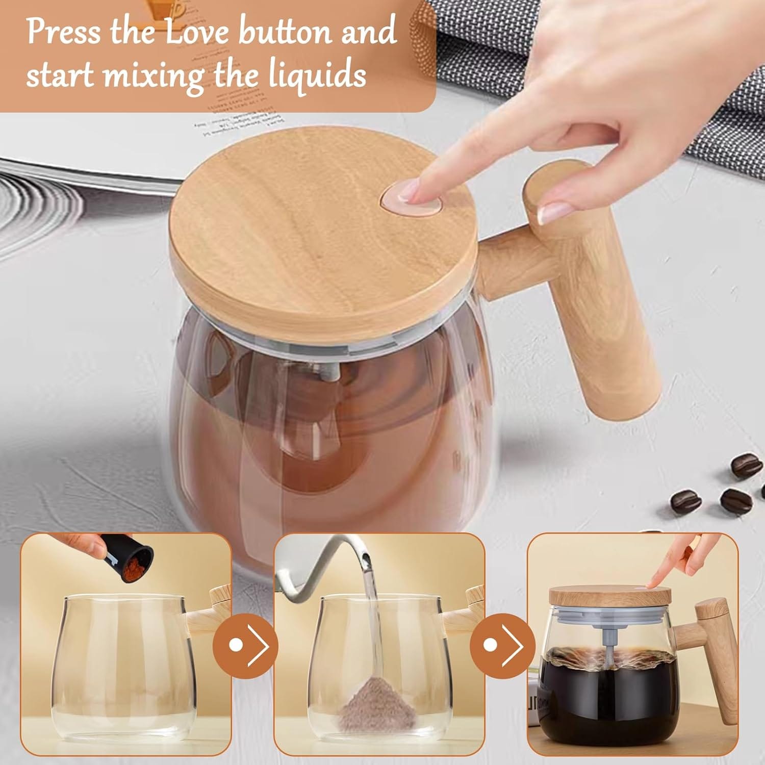 One-Touch Electric Self-Stirring Coffee Cup - Image 6