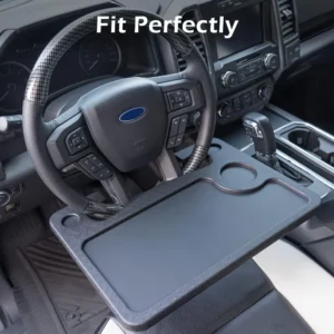 Alternative view of 2-in-1 Car Steering Wheel Tray | Smart Features for Laptop & Food Use
