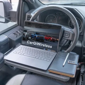 2-in-1 Car Steering Wheel Tray | 10 Smart Features for Laptop & Food Use