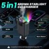 5-In-1 Aromatherapy Car Charger with Roof Starlight