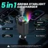 5-In-1 Aromatherapy Car Charger with Roof Starlight
