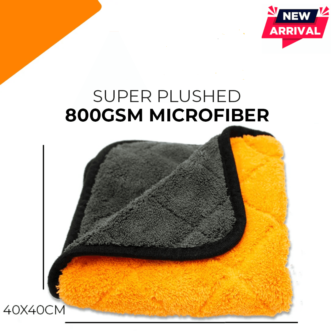 CAR CLEANING CLOTH SUPER PLUSHED 800GSM MICROFIBER