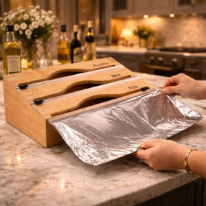 Alternative view of Bamboo Wrap Dispenser with Cutter Premium