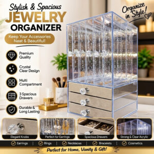 Alternative view of Luxury Multi Layer Jewellery Storage Box 4 + 3 Velvet Drawer