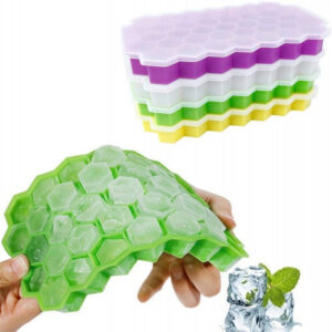 Alternative view of Silicone Honeycomb Ice Cube Tray + Lid Jelly Mould Freezer Maker Chocolate Mold