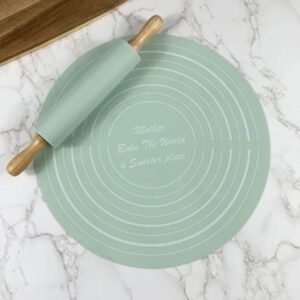 Alternative view of Silicone Dough Mat Rolling Pin Set