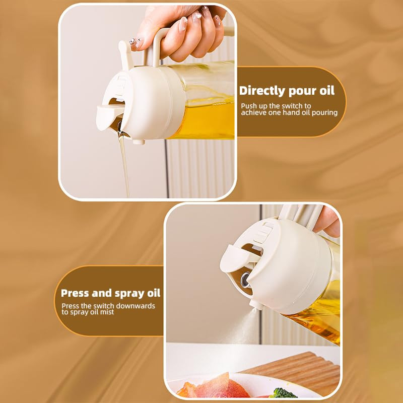2-in-1 Oil Spray Jug – Cooking Oil Dispenser and Sprayer 470ml - Image 4