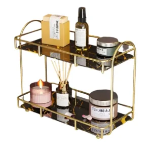 2-Layer Cosmetic Organizer Shelf for Makeup and Skincare