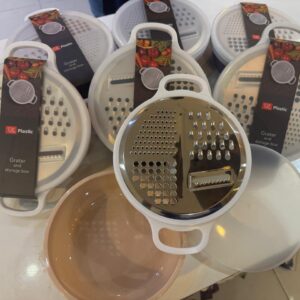 Alternative view of 4-in-1 Multi Grater with Container Case & Plastic Lid Cover – Cheese & Veggie Grater