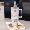 3D Seashell & Pearl Stainless Steel Tumbler