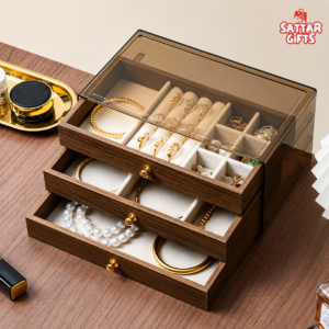 Alternative view of 3 Drawer Jewellery Organizer with Acrylic Box