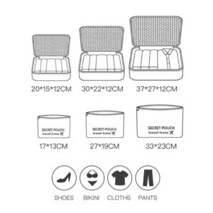 Alternative view of Pack of 6pcs Travel Storage Bag Original Made in China