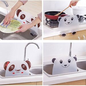 Alternative view of Kitchen Sink Guard, Cute Panda Anti Water Baffle Board with Attached Kitchen Sink Tool