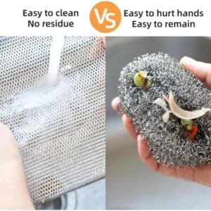 Alternative view of Pack of 10 Kitchen Steel Mesh Wire DisWasher Cleaning Cloth Piece