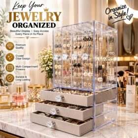 Luxury Multi Layer Jewellery Storage Box 4 + 3 Velvet Drawer